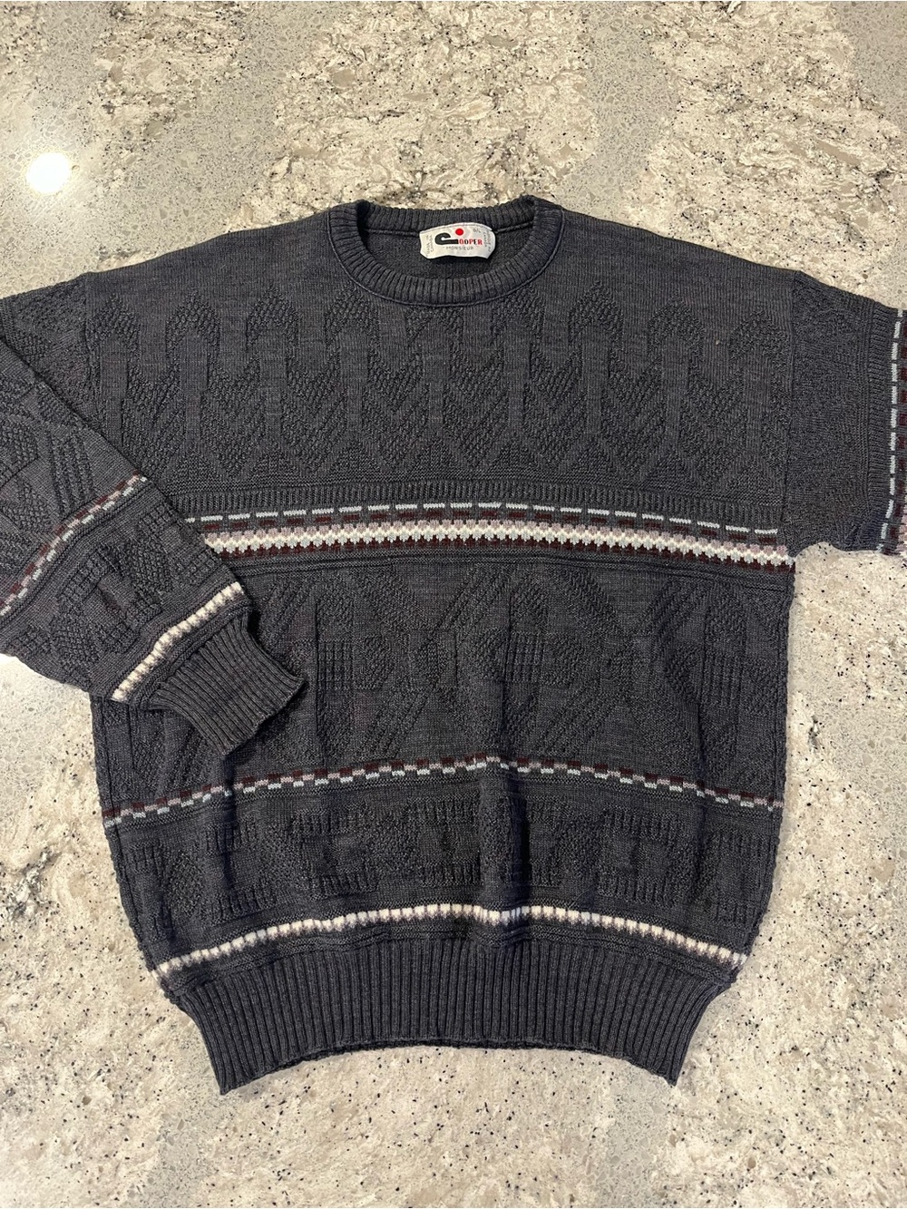 Vintage 90s Men’s Cooper 3D Knit Sweater
